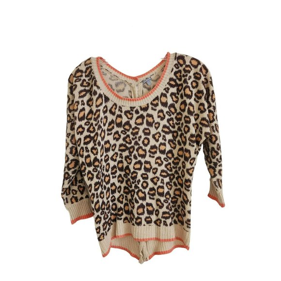 Sweater Animal Print Small Coral Brown - Picture 8 of 12